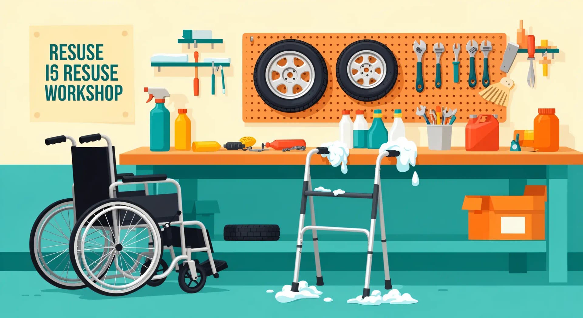 Fauteuil roulant, déambulateur : le don avant le recyclage