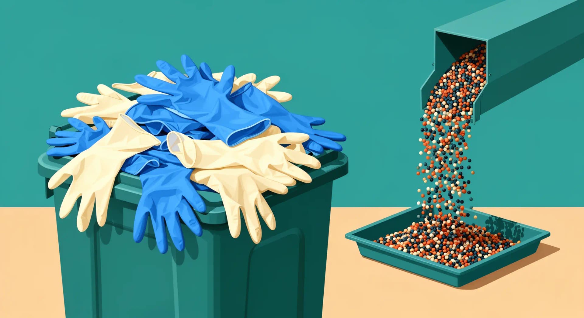 Gants latex et nitrile jetables : la case vide de la REP